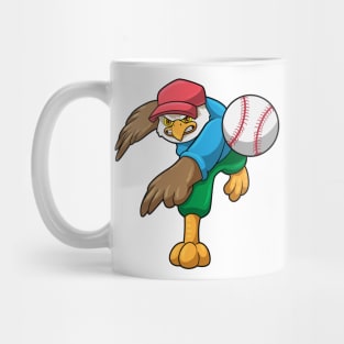 Hawk at Baseball with Baseball bat Mug